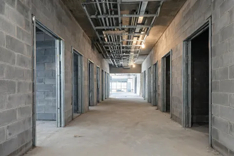Commercial mid-rise structural rough-in