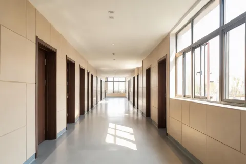 School corridor wall panels
