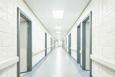 Healthcare corridor door frames